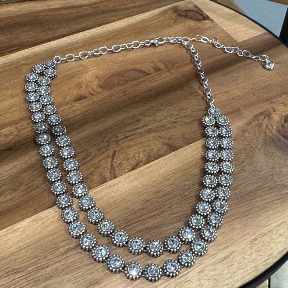 Brighton Silver Double Strand Necklace